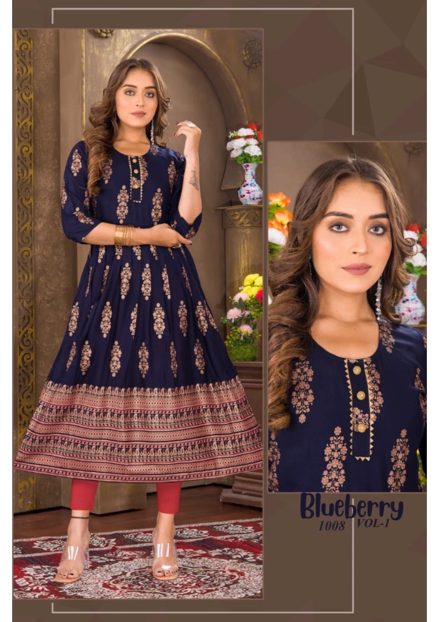 Blueberry Vol 1 Exclusive Designer Wear Wholesale Anarkali Kurtis
